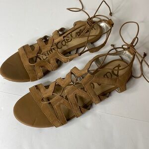 Sam Edelman Womens Tan Suede Gladiator Sandals Size 9